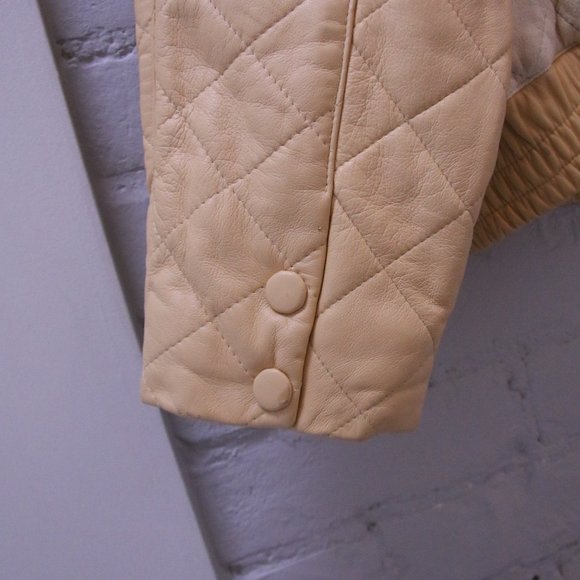 J.A.L Butter Yellow Leather Bomber. - Picture 4 of 4
